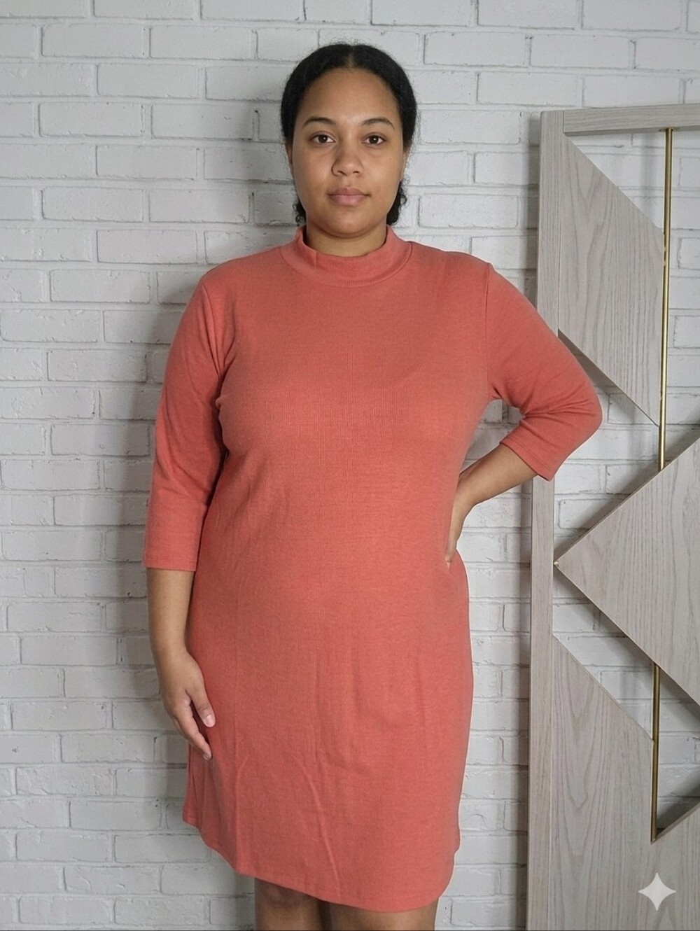 Jon & Anna Long Sleeve Coral Dress Size 2X  New with tags!